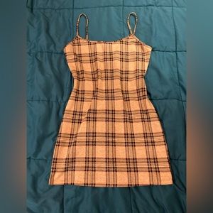 Plaid yellow dress
